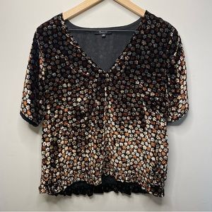 Madewell Velvet Tulip Sleeve in Petite Blooms - Size Medium